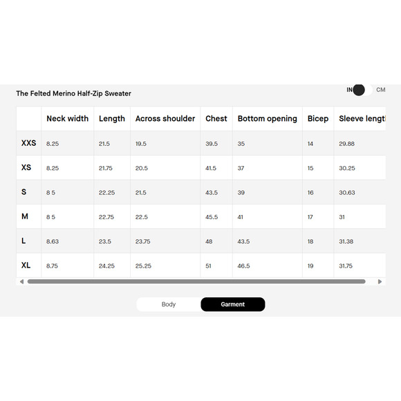 Everlane The Luxe Merino Half-Zip Sweater Sz XS - Picture 9 of 10